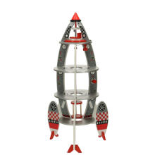 Ikonka Art.KX4903 Wooden rocket ship space shuttle astronaut