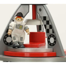 Ikonka Art.KX4903 Wooden rocket ship space shuttle astronaut