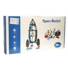 Ikonka Art.KX4903 Wooden rocket ship space shuttle astronaut