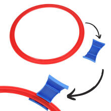 Ikonka Art.KX4888 Classroom game coloured hoops 10 wheels and connectors