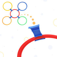 Ikonka Art.KX4888 Classroom game coloured hoops 10 wheels and connectors
