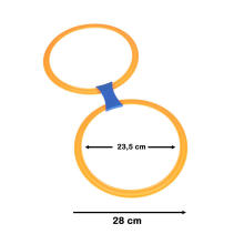 Ikonka Art.KX4888 Classroom game coloured hoops 10 wheels and connectors