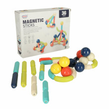 Ikonka Art.KX4887 Magnetic bricks for small children 36 pieces in a box
