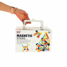 Ikonka Art.KX4886 Magnetic bricks for small children 64 pieces in a box