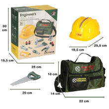 Ikonka Art.KX4882 Workshop tools helmet goggles in bag 23el.