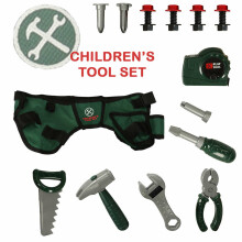 Ikonka Art.KX4881 Workshop tools belt hammer saw set of 20 items