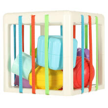 Ikonka Art.KX5466_2 Flexible sensory cube plug-in puzzle blocks square with shape sorter