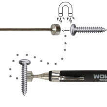 Ikonka Art.KX4814 Telescopic magnetic gripper in stainless steel