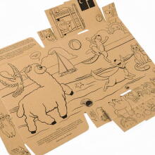 Ikonka Art.KX4756 MUDUKO Puzzles for toddlers Make friends with insects Ecopuzzles two-piece 18m+