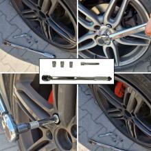 Ikonka Art.KX4720 Torque spanner 460mm 1/2'' + 3 sockets 17-21mm 40-210Nm locking + carrying case
