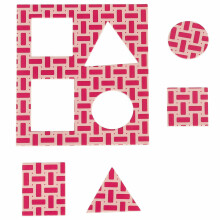 Ikonka Art.KX4697 MUDUKO Matching patterns Educational jigsaw 3+