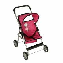 Ikonka Art.KX4652 Vaikiškas vežimėlis lėlėms su stogeliu