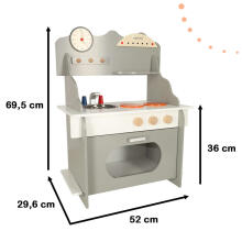 Ikonka MDF Art.KX4626  wooden kitchen for children large oven
