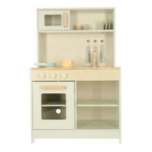 Ikonka Art.KX4624 MDF wooden kitchen with accessories cream
