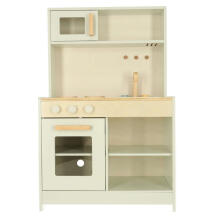 Ikonka Art.KX4624 MDF wooden kitchen with accessories cream