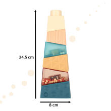 Ikonka Art.KX4617 Montessori educational pyramid sensory tower with balls