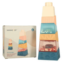 Ikonka Art.KX4617 Montessori educational pyramid sensory tower with balls