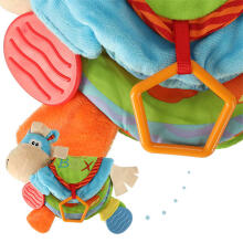 Ikonka Art.KX4611 Sensory book rattle teether donkey