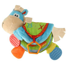 Ikonka Art.KX4611 Sensory book rattle teether donkey