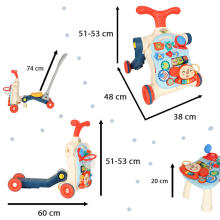 Ikonka Art.KX4609 Pushchair walker ride-on interactive table 5in1