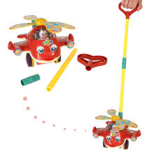 Ikonka Art.KX4607 Push stick helicopter plane with sound