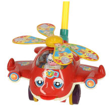 Ikonka Art.KX4607 Push stick helicopter plane with sound