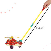 Ikonka Art.KX4607 Push stick helicopter plane with sound