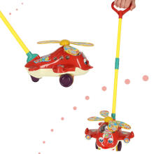 Ikonka Art.KX4607 Push stick helicopter plane with sound