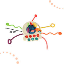 Ikonka Art.KX4602 Montessori sensory toy teether blue