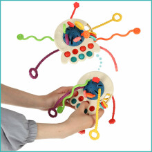 Ikonka Art.KX4602 Montessori sensoorne mänguasi teether sinine