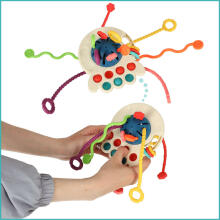 Ikonka Art.KX4602 Montessori sensory toy teether blue