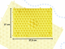 Ikonka Art.KX6356_3 Sensorās masāžas korekcijas paklājs dzeltens