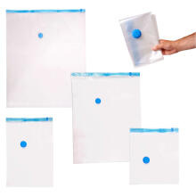 Ikonka Art.KX4587 Vacuum bags for clothes 8 pieces 4 sizes 35x40cm, 40x60cm, 60x80cm, 80x100cm