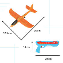 Ikonka Art.KX4579 Aircraft launcher pistol automatic blue