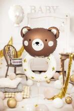 Ikonka Art.KX4559 Foil balloon Rattle bear 45cm x 67cm