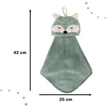 Ikonka Art.KX4527_2 Children's hand towel for kindergarten 42x25cm blue fox