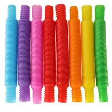 Ikonka Art.KX4520 Tubes sensory tubes stretchable educational montessori tubes 8 pieces
