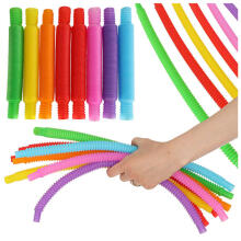 Ikonka Art.KX4520 Tubes sensory tubes stretchable educational montessori tubes 8 pieces