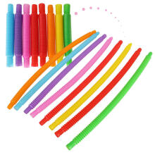 Ikonka Art.KX4520 Tubes sensory tubes stretchable educational montessori tubes 8 pieces