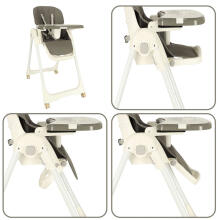 Ikonka Art.KX4517 Feeding chair on wheels with stand foldable grey