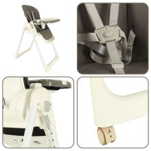 Ikonka Art.KX4517 Feeding chair on wheels with stand foldable grey