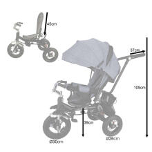 Ikonka Art.KX4510 TRIKE FIX V3 Pro tricycle grey