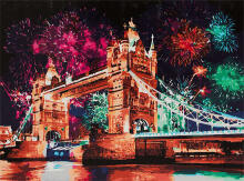 Ikonka Art.KX4497_1 Painting by numbers 40x50cm bridge