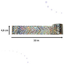 Ikonka Art.KX4499 Bird repellent reflective tape bird deterrent 4.8cm x 50m 5 pieces