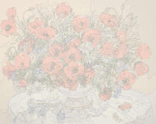 Ikonka Art.KX4497_4 Painting by numbers 50x40cm flowers