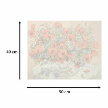 Ikonka Art.KX4497_4 Tapyba pagal skaičius 50x40cm gėlės