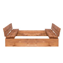 Ikonka Art.KX4496 Closable impregnated wooden sandbox 120x120cm