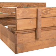 Ikonka Art.KX4496 Closable impregnated wooden sandbox 120x120cm