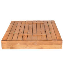 Ikonka Art.KX4496 Closable impregnated wooden sandbox 120x120cm