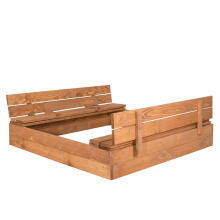 Ikonka Art.KX4494 Closable impregnated wooden sandbox 150x150cm